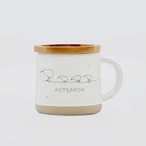 Glazed Espresso Mugs 'Kiwis'