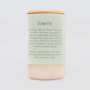 Vases Bowls: Heartfelt Memory Jar - 'Family'