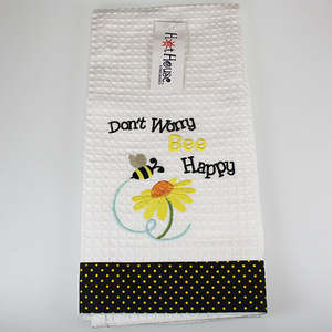 Napkins: Tea Towel - 'Bee Happy'