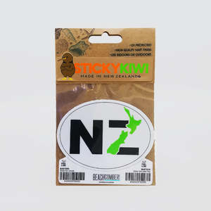 Books Stationery: NZ 'Lettering & Map' Sticker