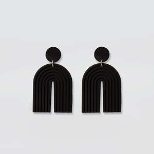 Her: Black Arch Earrings