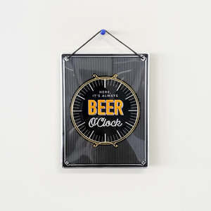 Beer O'Clock' Metal Man Cave Sign