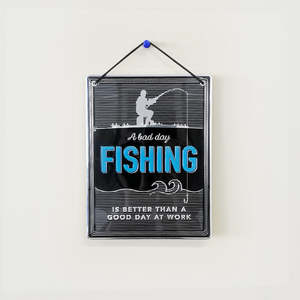 Best Sellers: Fishing' Metal Man Cave Sign