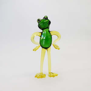 Hands On Hips' Glass Frog - 9cm