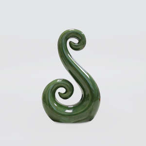 Figurines Sculptures: Ceramic Figured 8 Koru - 12cm