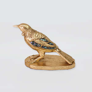 Gold & SIlver Style Tuis With Paua