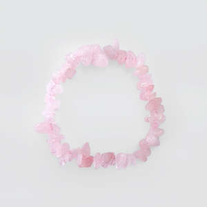 Her: Rose Quartz Gem Chip Bracelet