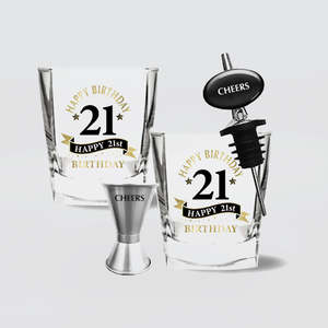 Cocktail Bar Accessories: 21st Spirit Glass Gift Set