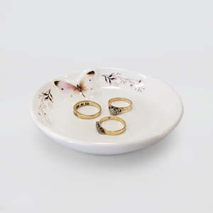 Ceramic Butterfly Trinket Dish