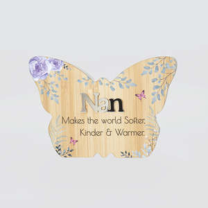 Grandparents: Spring Butterfly Plaque - 'Nan'
