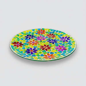 Mosaic Plate - Multi Coloured - 28cm