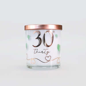 Vanilla Birthday Candle - '30th'