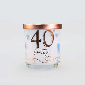 Vanilla Birthday Candle - '40th'