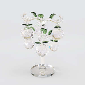 Crystal Glass: Clear Crystal Glass Apple Tree
