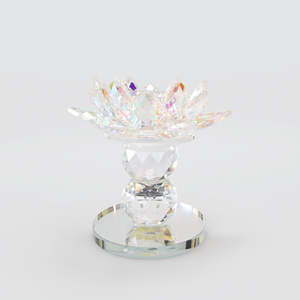 Iridescent Flower Pillar Candle Stand