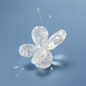 Crystal Glass: Glass Butterfly On Orb