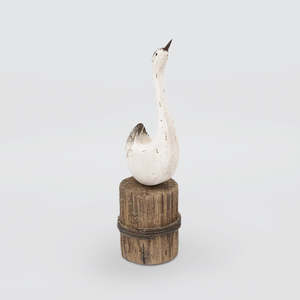 Figurines Sculptures: Swan On Bollard - Decor
