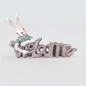 Figurines Sculptures: Rabbit Welcome Signs - 28cm