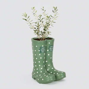 Vases Bowls: Planter Boot - 'Green Welly'