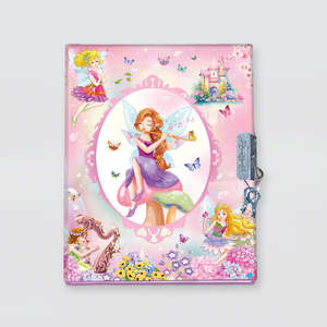 Books Stationery: Kids 'Fairy & Butterflies' Lockable Diary