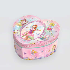 Jewellery Trinket: Heart Music Box - 'Fairy Pink'