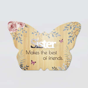 Spring Butterfly Plaque - 'Sister'