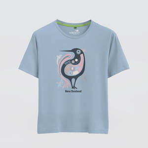Wild Kiwi: Womens Kiwi T-Shirt - 'Light Blue'