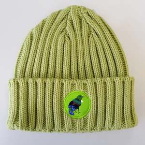 Moana RD - Kids Kiwiana Beanie - Green Tui