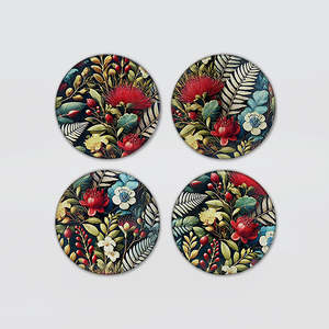 Best Sellers: Coaster Set/4 - 'Pohutukawa'