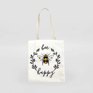 Reusable Bags Storage Bags: Tote Bag - 'Bee Happy'