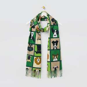 Illustrated-Style Dog Scarves