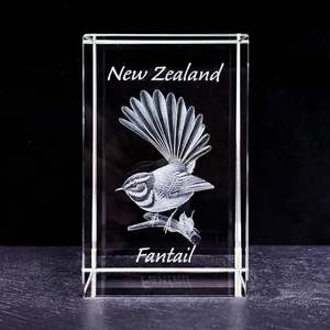 Crystal Paperweight - Fantail