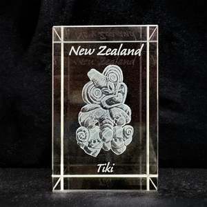 Crystal Paperweight - Tiki