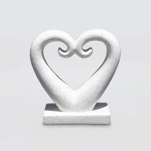 Figurines Sculptures: Terrazzo Koru Heart Decor - 25cm