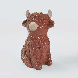 Ceramic Highland Cow Figurine
