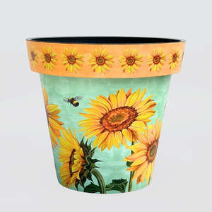 Zest Planter Pots - Bees & Sunflowers