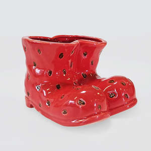 Vases Bowls: Strawberry Style Ceramic Boot Pot