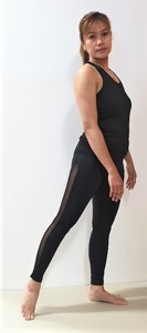 Yugen Legging Black with mesh leg seam · Action Martial Arts Supplies Ltd