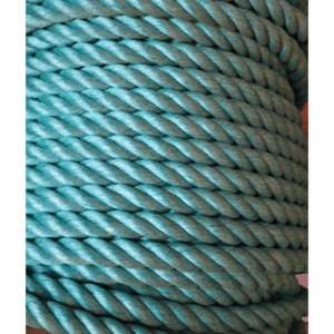 Manila Nylon Polyester Ropes Dynemma Yacht Braids: Heavy-duty Power Dan rope 3 strand 220m Coil black, green, yellow