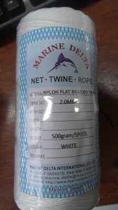 500gram Spool 2.0mm White Nylon Flat Braid