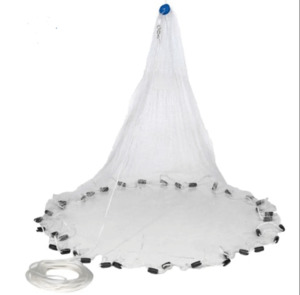American Style Cast Nets Catch Live Bait: 5FT Radius 2 inch White Cast Net USA Style