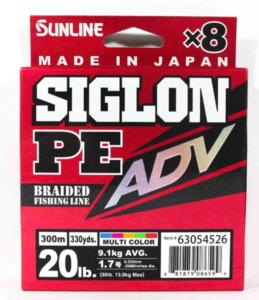 Fishing Braid 10lb To 80lb Essential For Soft Baiting: Sunline Siglon PE ADV Mult 1.2 300m 20Ib