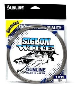Stainless Steel Fishing Wire Stainless Steel Soft Trace Wire: Sunline Siglon 1X19 Uncoated 10m 136kg 300lb