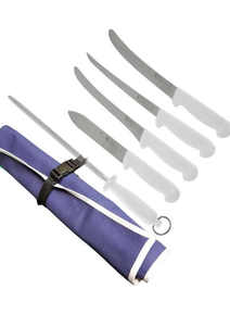 Fisherman's Knife Set with Sharpener 5 set