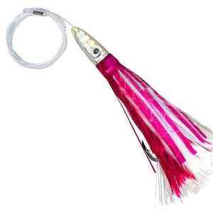 Needlefish Lures And Octopus Lures Snapper Tuna Hapuka Rigs: Pacific Tuna Tickler - Pink/White - Rigged