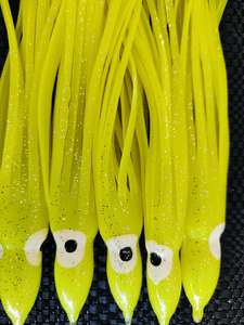 Needlefish Lures And Octopus Lures Snapper Tuna Hapuka Rigs: Yellow Octopus Skirts - 150mm 5pcs