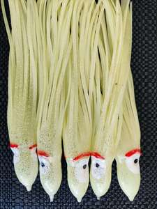 Needlefish Lures And Octopus Lures Snapper Tuna Hapuka Rigs: Glow Octopus Skirts - 180mm 5pcs