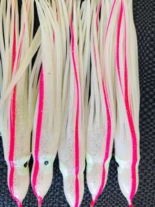 Needlefish Lures And Octopus Lures Snapper Tuna Hapuka Rigs: Lumo Octopus Skirts - 180mm 5pcs