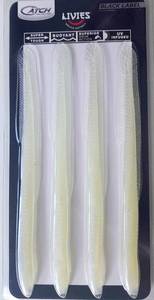 Catch Soft Baits: Catch Livies Eels Tail 7in White Warrior