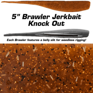 Fishbite 5 Inch Brawler Jerkbait - Knock Out